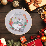 Maxbell Christmas Embroidery Starter Kit Supplies Creative Decorative Gift Craft Set Polar Bear