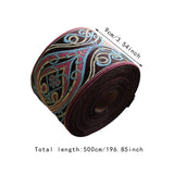 Maxbell Jacquard Ribbon 5Meters Boho Decorative Lace Trim for DIY Clothes Bed Sheet 9cm width x 5m