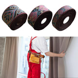 Maxbell Jacquard Ribbon 5Meters Boho Decorative Lace Trim for DIY Clothes Bed Sheet 9cm width x 5m