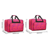 Maxbell 2x Sewing Machine Storage Bag Carrying Bag Sewing Machine Carrying Case Rose Red