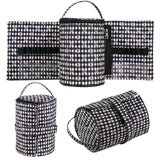 Maxbell Crochet Organizer Bag Fashion Crochet Bag for Crochet Hooks Knitter Home Use Black White