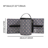 Maxbell Crochet Organizer Bag Fashion Crochet Bag for Crochet Hooks Knitter Home Use Black White