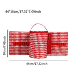 Maxbell Crochet Organizer Bag Fashion Crochet Bag for Crochet Hooks Knitter Home Use Red White