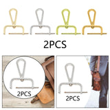 Maxbell 2Pcs Snap Hook Swivel Clasp Detachable Bag Making Zinc Alloy Backpack Buckle Light Gold