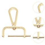 Maxbell 2Pcs Snap Hook Swivel Clasp Detachable Bag Making Zinc Alloy Backpack Buckle Light Gold