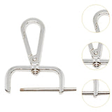 Maxbell 2Pcs Snap Hook Swivel Clasp Detachable Bag Making Zinc Alloy Backpack Buckle Silver White