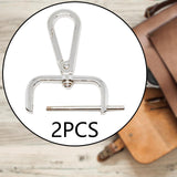 Maxbell 2Pcs Snap Hook Swivel Clasp Detachable Bag Making Zinc Alloy Backpack Buckle Silver White