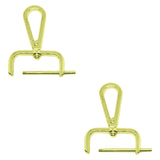 Maxbell 2Pcs Snap Hook Swivel Clasp Detachable Bag Making Zinc Alloy Backpack Buckle Gilded Gold