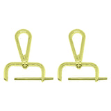Maxbell 2Pcs Snap Hook Swivel Clasp Detachable Bag Making Zinc Alloy Backpack Buckle Gilded Gold