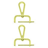 Maxbell 2Pcs Snap Hook Swivel Clasp Detachable Bag Making Zinc Alloy Backpack Buckle Gilded Gold
