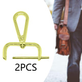Maxbell 2Pcs Snap Hook Swivel Clasp Detachable Bag Making Zinc Alloy Backpack Buckle Gilded Gold