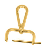 Maxbell 2Pcs Snap Hook Swivel Clasp Detachable Bag Making Zinc Alloy Backpack Buckle Old Gold