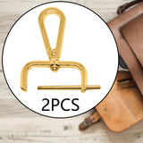Maxbell 2Pcs Snap Hook Swivel Clasp Detachable Bag Making Zinc Alloy Backpack Buckle Old Gold