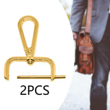 Maxbell 2Pcs Snap Hook Swivel Clasp Detachable Bag Making Zinc Alloy Backpack Buckle Old Gold