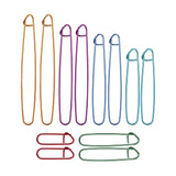 Maxbell 12Pcs Knitting Stitch Holder Set Yarn Stitch Holder Set for Needlecrafts DIY