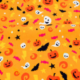 Maxbell Halloween Cotton Fabrics Kit for Party Thanksgiving Bulletin Board Backdrops 6pcs
