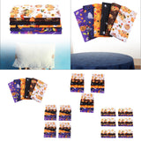Maxbell Halloween Cotton Fabrics Kit for Party Thanksgiving Bulletin Board Backdrops 6pcs