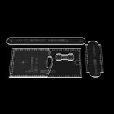 Maxbell Wallet Acrylic Template Leathercraft Eyeglasses Case Acrylic Leather Stencil
