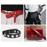 Maxbell PU Leather Strap Thick Leather Belt for DIY Craft Projects Tooling Bag Strap