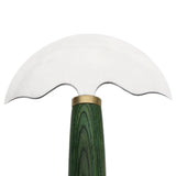 Maxbell Leather Shovel Knife DIY Leather Working Tool Heavy Duty Round Leather Knife green handle