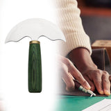 Maxbell Leather Shovel Knife DIY Leather Working Tool Heavy Duty Round Leather Knife green handle