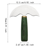 Maxbell Leather Shovel Knife DIY Leather Working Tool Heavy Duty Round Leather Knife green handle