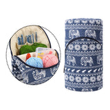 Maxbell Elephant Printed Yarn Bag for Crocheting for Embroidery Traveling Yarn Balls