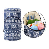 Maxbell Elephant Printed Yarn Bag for Crocheting for Embroidery Traveling Yarn Balls