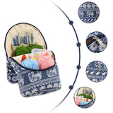 Maxbell Elephant Printed Yarn Bag for Crocheting for Embroidery Traveling Yarn Balls