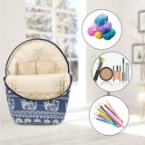 Maxbell Elephant Printed Yarn Bag for Crocheting for Embroidery Traveling Yarn Balls