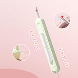 Maxbell 2 in 1 Threader Seam Ripper Sewing Tool for Crochet Cross Stitch Embroidery Green