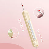 Maxbell 2 in 1 Threader Seam Ripper Sewing Tool for Crochet Cross Stitch Embroidery Beige