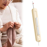 Maxbell 2 in 1 Threader Seam Ripper Sewing Tool for Crochet Cross Stitch Embroidery Beige