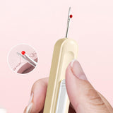 Maxbell 2 in 1 Threader Seam Ripper Sewing Tool for Crochet Cross Stitch Embroidery Beige