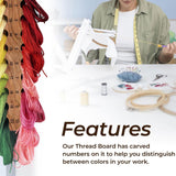 Maxbell Embroidery Floss Organizer with Handy Hanging Strap Needlework Thread Sorter