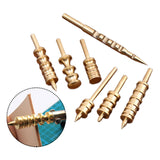 Maxbell 7 Pieces Leather Burnisher Tips Lightweight Leather Slicker Burnishing Tools