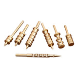 Maxbell 7 Pieces Leather Burnisher Tips Lightweight Leather Slicker Burnishing Tools