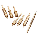 Maxbell 7 Pieces Leather Burnisher Tips Lightweight Leather Slicker Burnishing Tools