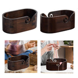 Maxbell Yarn Bowl Sturdy Wooden Yarn Ball Holder for Wife Grandmother Crochet Lovers Single Hole