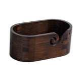 Maxbell Yarn Bowl Sturdy Wooden Yarn Ball Holder for Wife Grandmother Crochet Lovers Single Hole