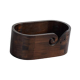 Maxbell Yarn Bowl Sturdy Wooden Yarn Ball Holder for Wife Grandmother Crochet Lovers Single Hole