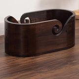 Maxbell Yarn Bowl Sturdy Wooden Yarn Ball Holder for Wife Grandmother Crochet Lovers Double Holes