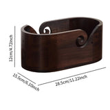 Maxbell Yarn Bowl Sturdy Wooden Yarn Ball Holder for Wife Grandmother Crochet Lovers Double Holes