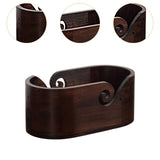 Maxbell Yarn Bowl Sturdy Wooden Yarn Ball Holder for Wife Grandmother Crochet Lovers Double Holes