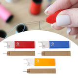 Maxbell Sewing Threader Threading Aid Sewing Pin Holder Easy Threader for DIY Crafts Red