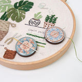 Maxbell 2Pcs Needle Minder for Cross Stitch Mini Sewing Pin Holders for Cross Stitch Type A