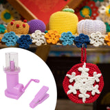 Maxbell Hand Spool Knitter Cord Knitter Weaver for Project Crafts Sweaters Bracelets Pinkish Purple
