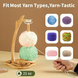 Maxbell Bamboo Yarn Holder Stable Yarn Balls Stand for Beginners DIY Crafts Knitting