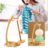 Maxbell Bamboo Yarn Holder Stable Yarn Balls Stand for Beginners DIY Crafts Knitting