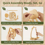 Maxbell Bamboo Yarn Holder Stable Yarn Balls Stand for Beginners DIY Crafts Knitting
